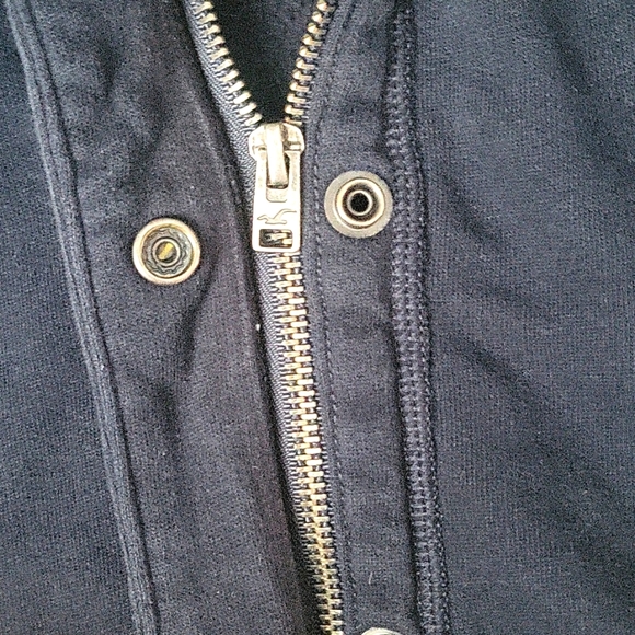 Hollister Dark Blue Zip-up Hooded Sweatshirt - Picture 3 of 7